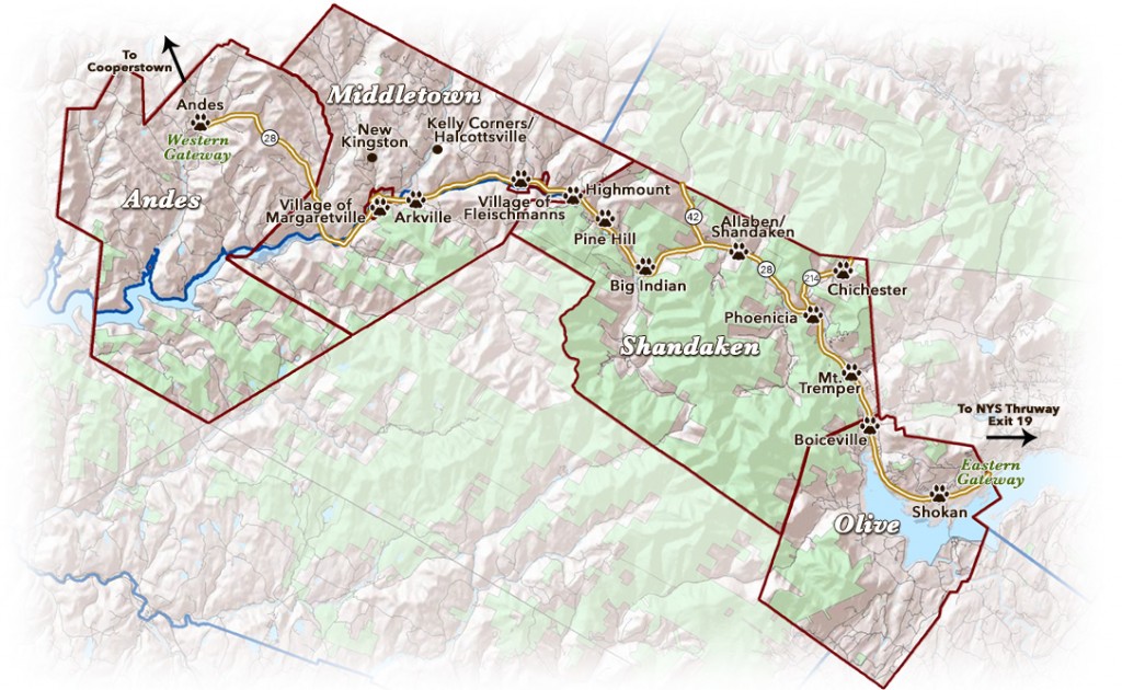 Where are the Catskill Mountains?